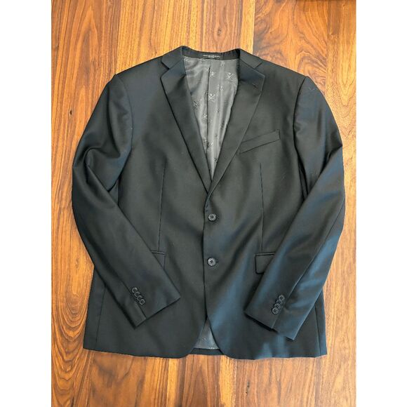 John Varvatos Other - John Varvatos Men's Black Notch Lapel Long Sleeve Solid USA Blazer Size 39
